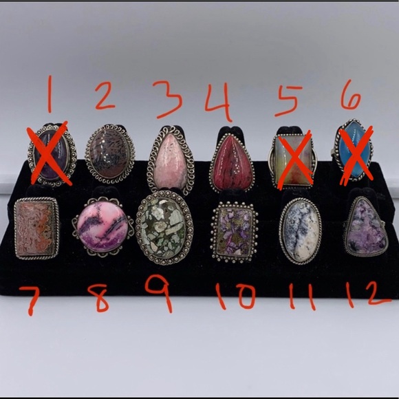 Jewelry - Sterling silver natural stones rings